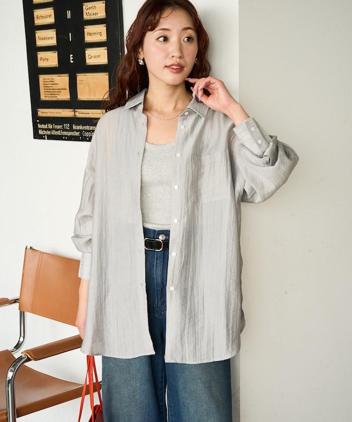 シアーワッシャービッグロングスリーブシャツ【限定展開】