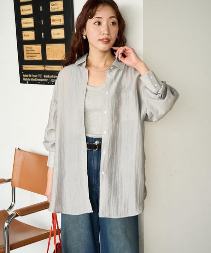 シアーワッシャービッグロングスリーブシャツ【限定展開】