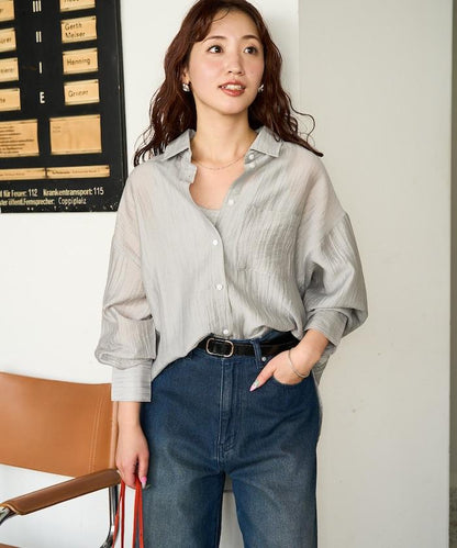 シアーワッシャービッグロングスリーブシャツ【限定展開】