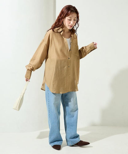 シアーワッシャービッグロングスリーブシャツ【限定展開】