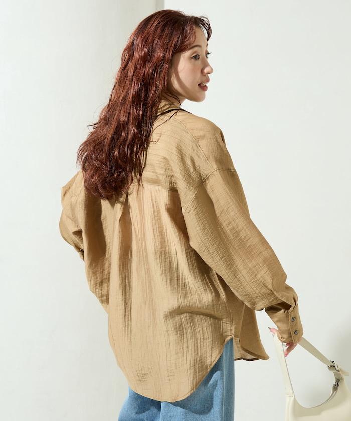シアーワッシャービッグロングスリーブシャツ【限定展開】