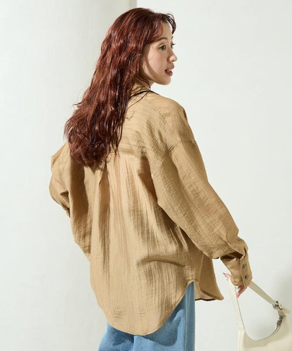 シアーワッシャービッグロングスリーブシャツ【限定展開】