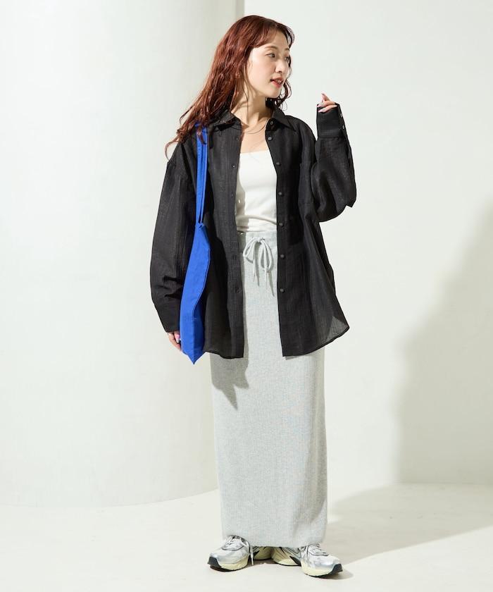 シアーワッシャービッグロングスリーブシャツ【限定展開】