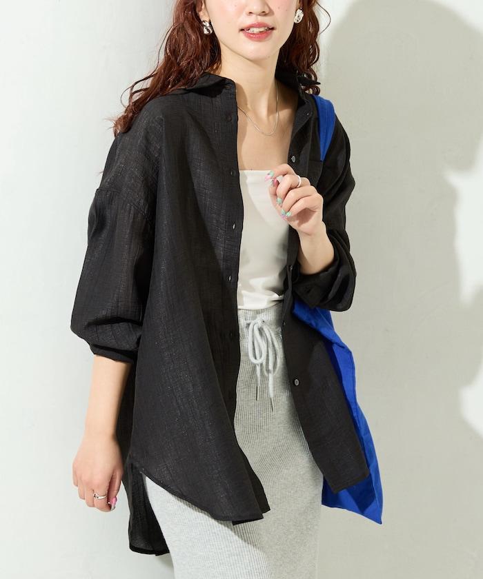 シアーワッシャービッグロングスリーブシャツ【限定展開】