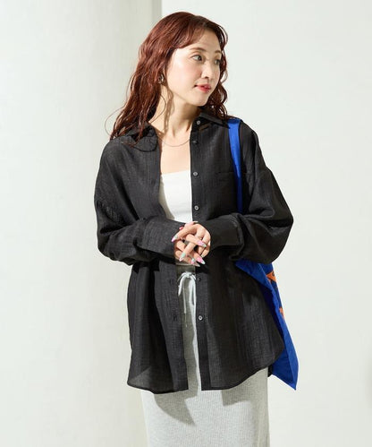 シアーワッシャービッグロングスリーブシャツ【限定展開】