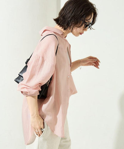 シアーワッシャービッグロングスリーブシャツ【限定展開】
