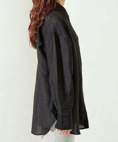 シアーワッシャービッグロングスリーブシャツ【限定展開】