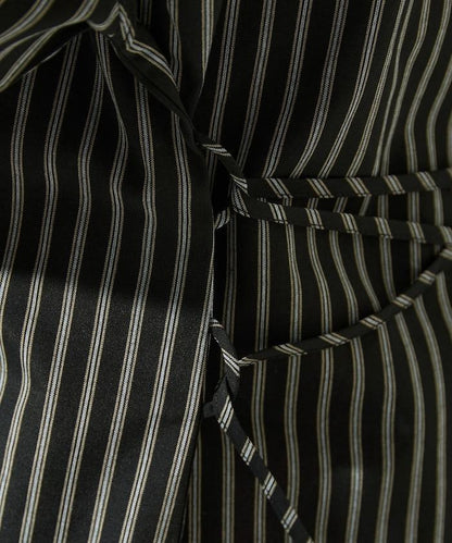 ストライプバックレースアップシャツ【限定展開】