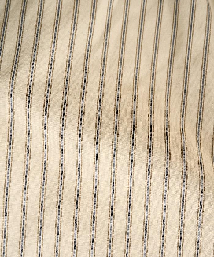 ストライプバックレースアップシャツ【限定展開】