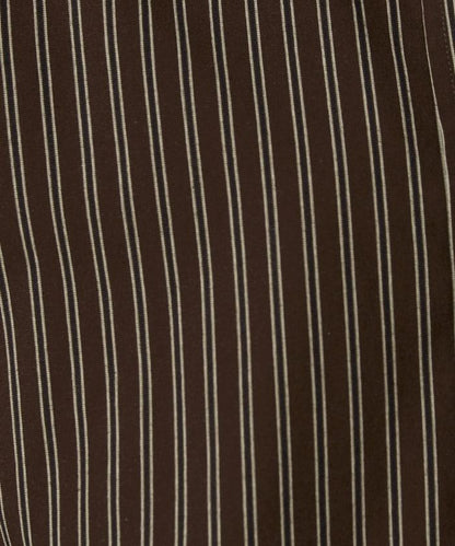 ストライプバックレースアップシャツ【限定展開】