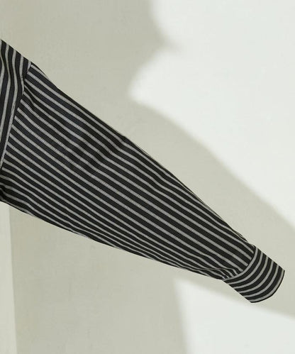 ストライプバックレースアップシャツ【限定展開】