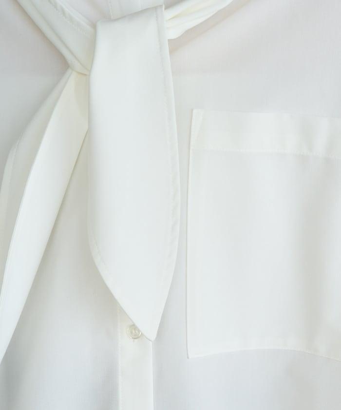 タイ付きフーディービッグシャツ【限定展開】