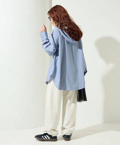 タイ付きフーディービッグシャツ【限定展開】