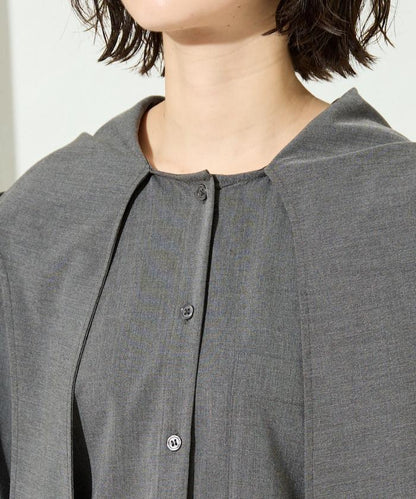 タイ付きフーディービッグシャツ【限定展開】