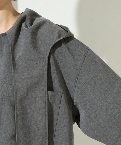 タイ付きフーディービッグシャツ【限定展開】