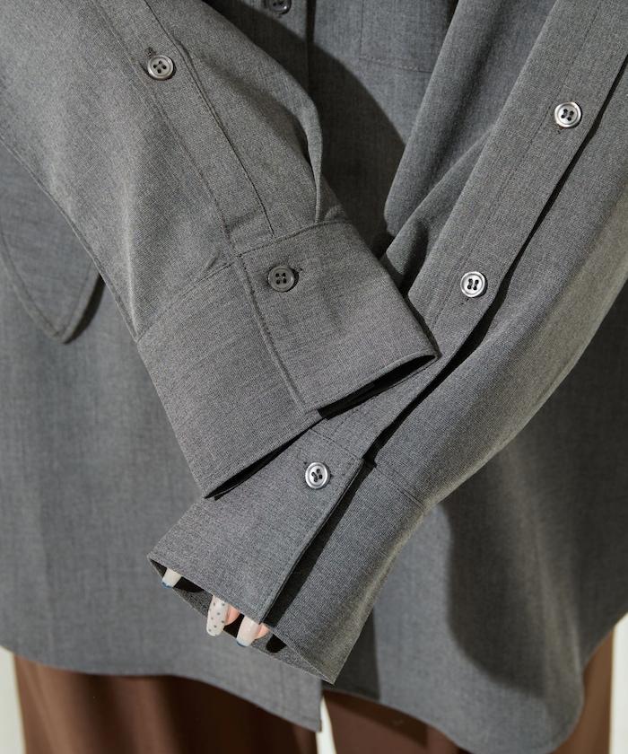 タイ付きフーディービッグシャツ【限定展開】