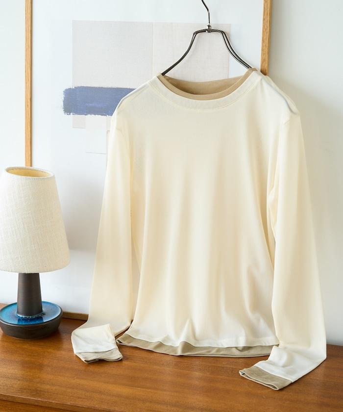 レイヤード風パワーメッシュシアープルオーバー【限定展開】