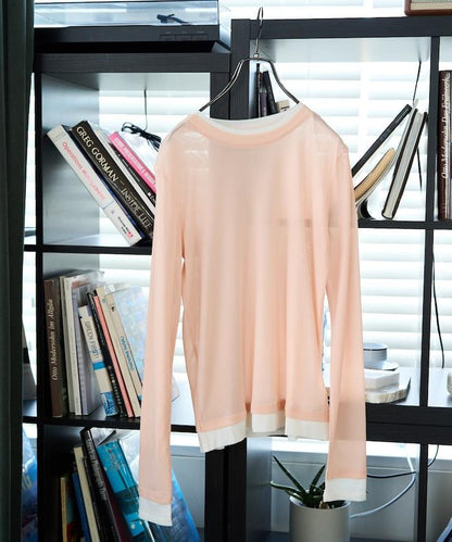 レイヤード風パワーメッシュシアープルオーバー【限定展開】