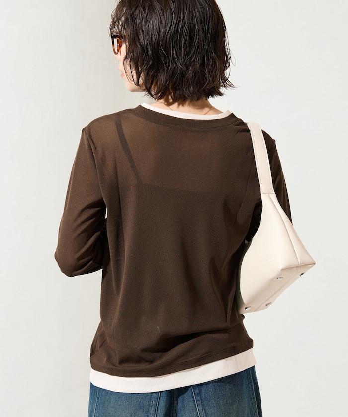 レイヤード風パワーメッシュシアープルオーバー【限定展開】