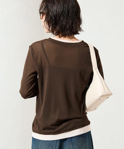 レイヤード風パワーメッシュシアープルオーバー【限定展開】