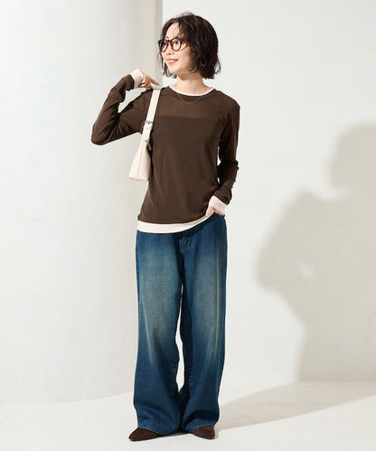 レイヤード風パワーメッシュシアープルオーバー【限定展開】