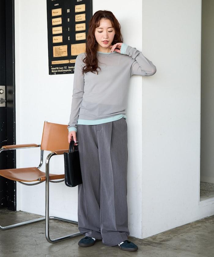 レイヤード風パワーメッシュシアープルオーバー【限定展開】