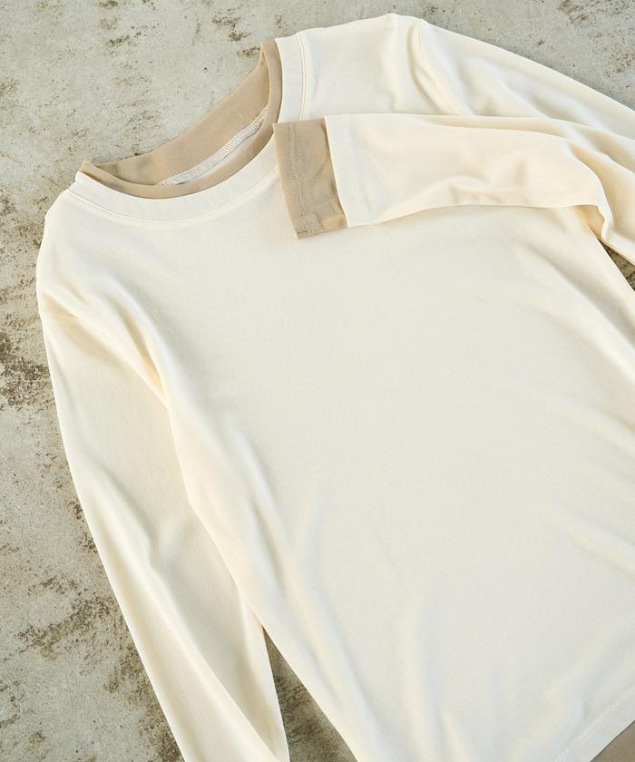 レイヤード風パワーメッシュシアープルオーバー【限定展開】