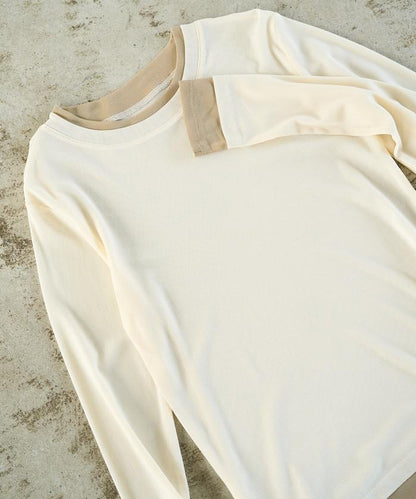 レイヤード風パワーメッシュシアープルオーバー【限定展開】