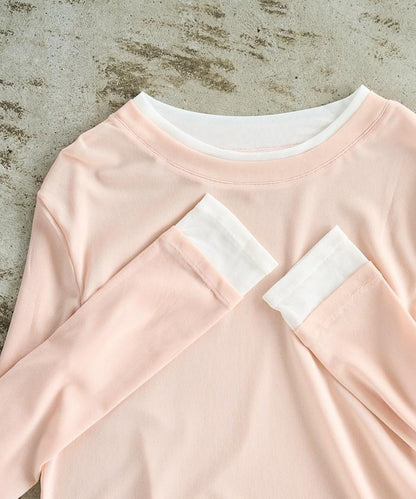 レイヤード風パワーメッシュシアープルオーバー【限定展開】