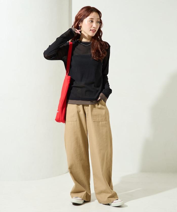 レイヤード風パワーメッシュシアープルオーバー【限定展開】