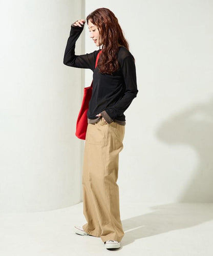 レイヤード風パワーメッシュシアープルオーバー【限定展開】