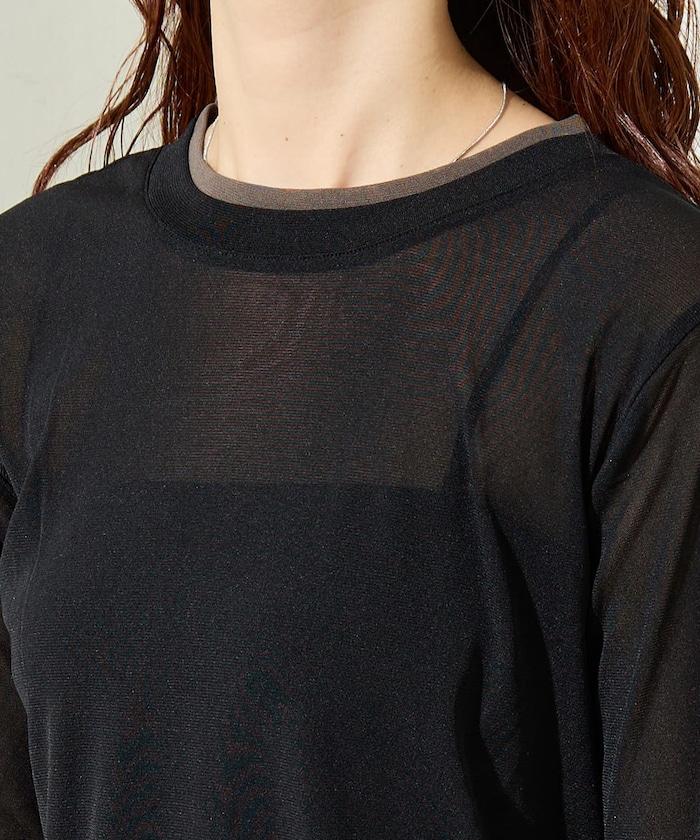 レイヤード風パワーメッシュシアープルオーバー【限定展開】