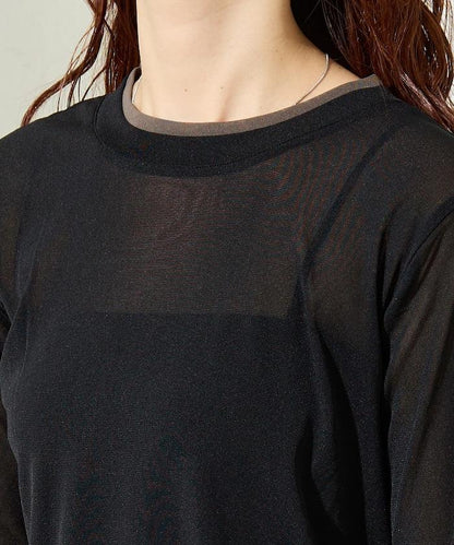 レイヤード風パワーメッシュシアープルオーバー【限定展開】