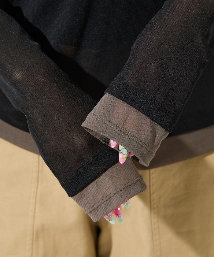 レイヤード風パワーメッシュシアープルオーバー【限定展開】