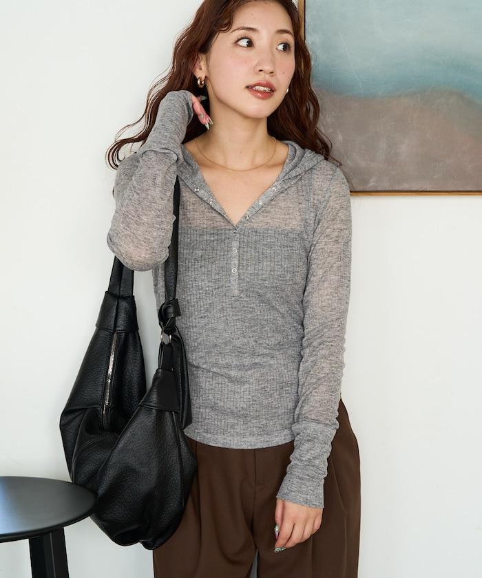 シアーテレコフーディーボタンロンTEE【限定展開】