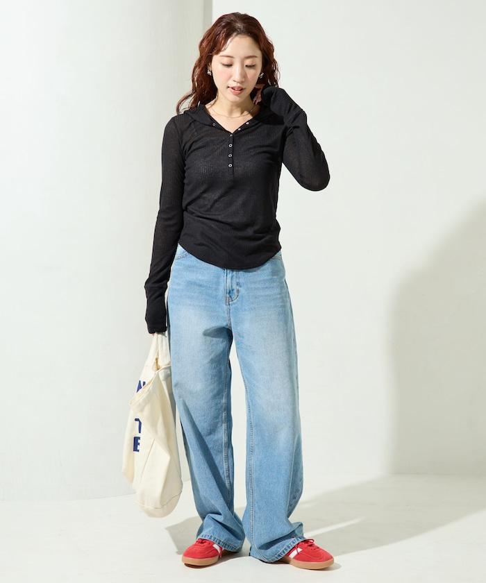 シアーテレコフーディーボタンロンTEE【限定展開】