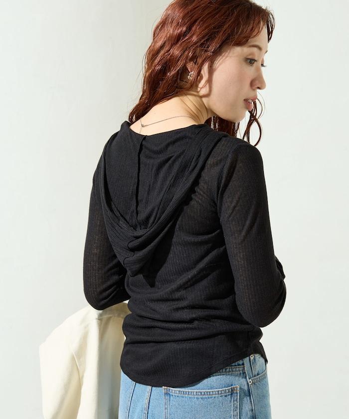 シアーテレコフーディーボタンロンTEE【限定展開】