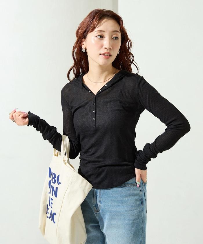 シアーテレコフーディーボタンロンTEE【限定展開】