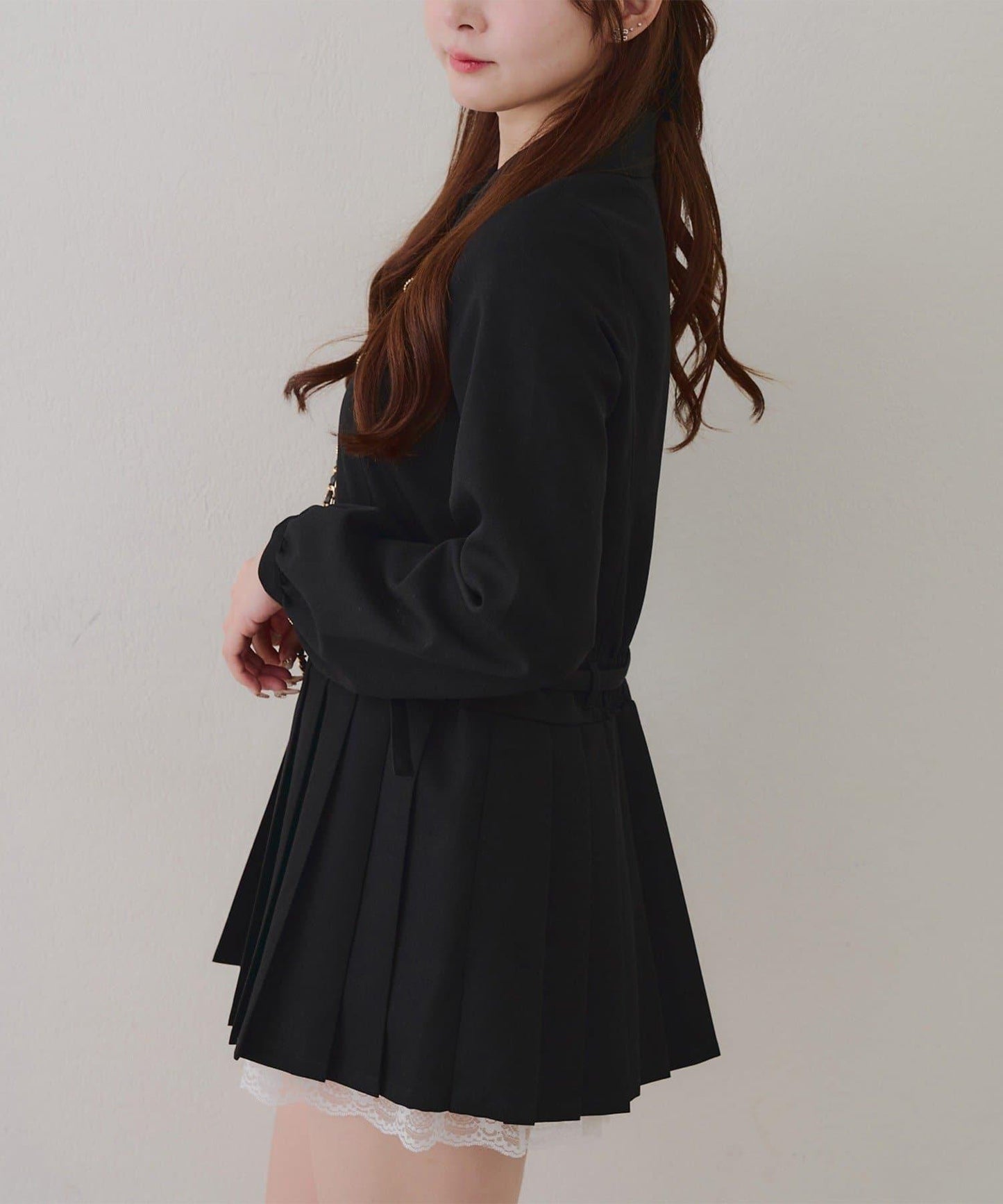 腰帶設計 襯衫風 迷你連衣裙