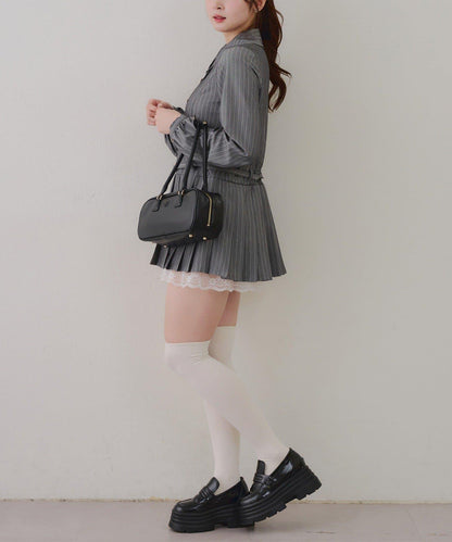 腰帶設計 襯衫風 迷你連衣裙