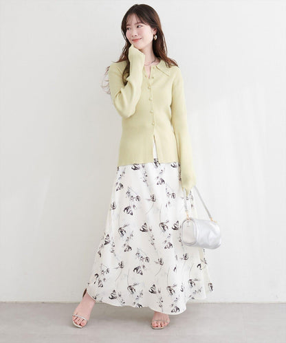 くるみ釦リブニット