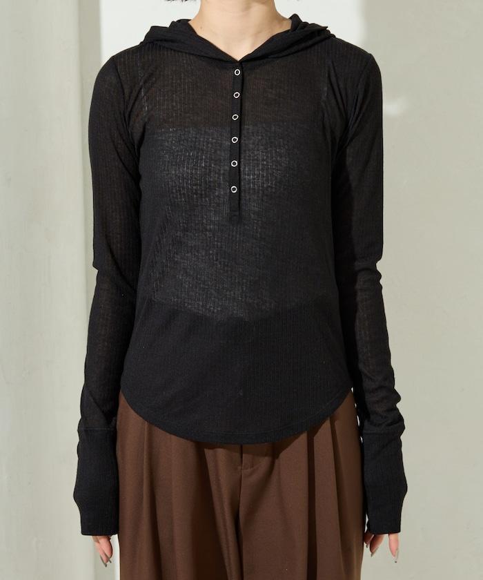 シアーテレコフーディーボタンロンTEE【限定展開】