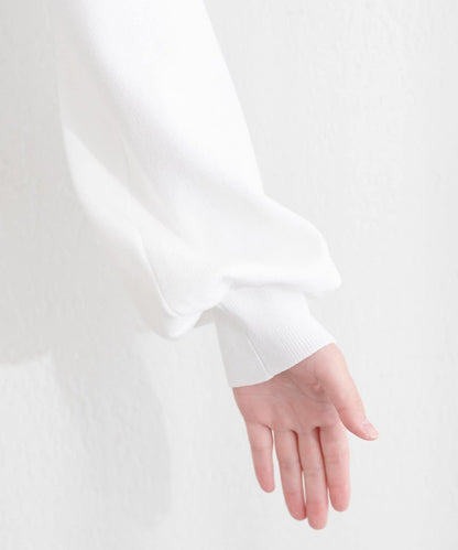 アシメデザイン釦カーデ