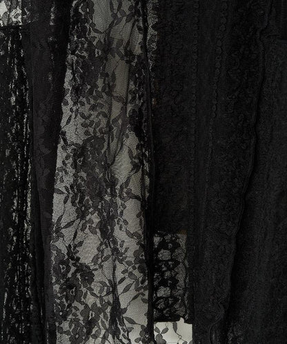 レースパッチワークロングスリーブトップス【限定展開】