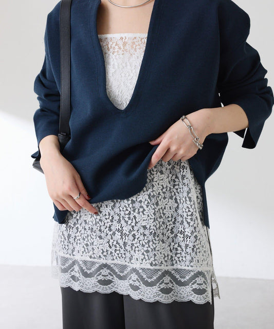 【オールシーズン使える◎】スカラップレースキャミソール/レイヤードアイテム