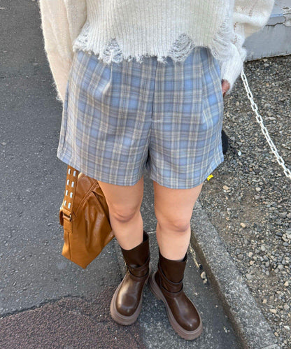 ハイウエスト美脚ショートパンツ/セットアップ