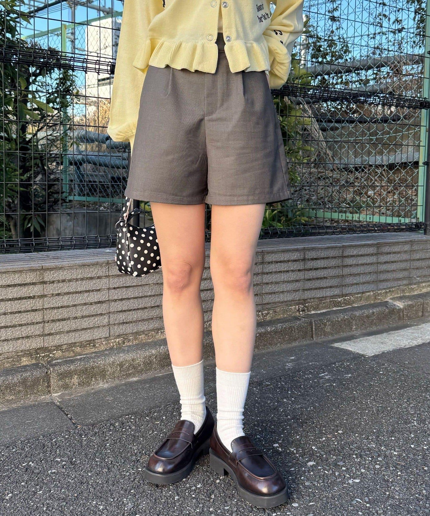 ハイウエスト美脚ショートパンツ/セットアップ