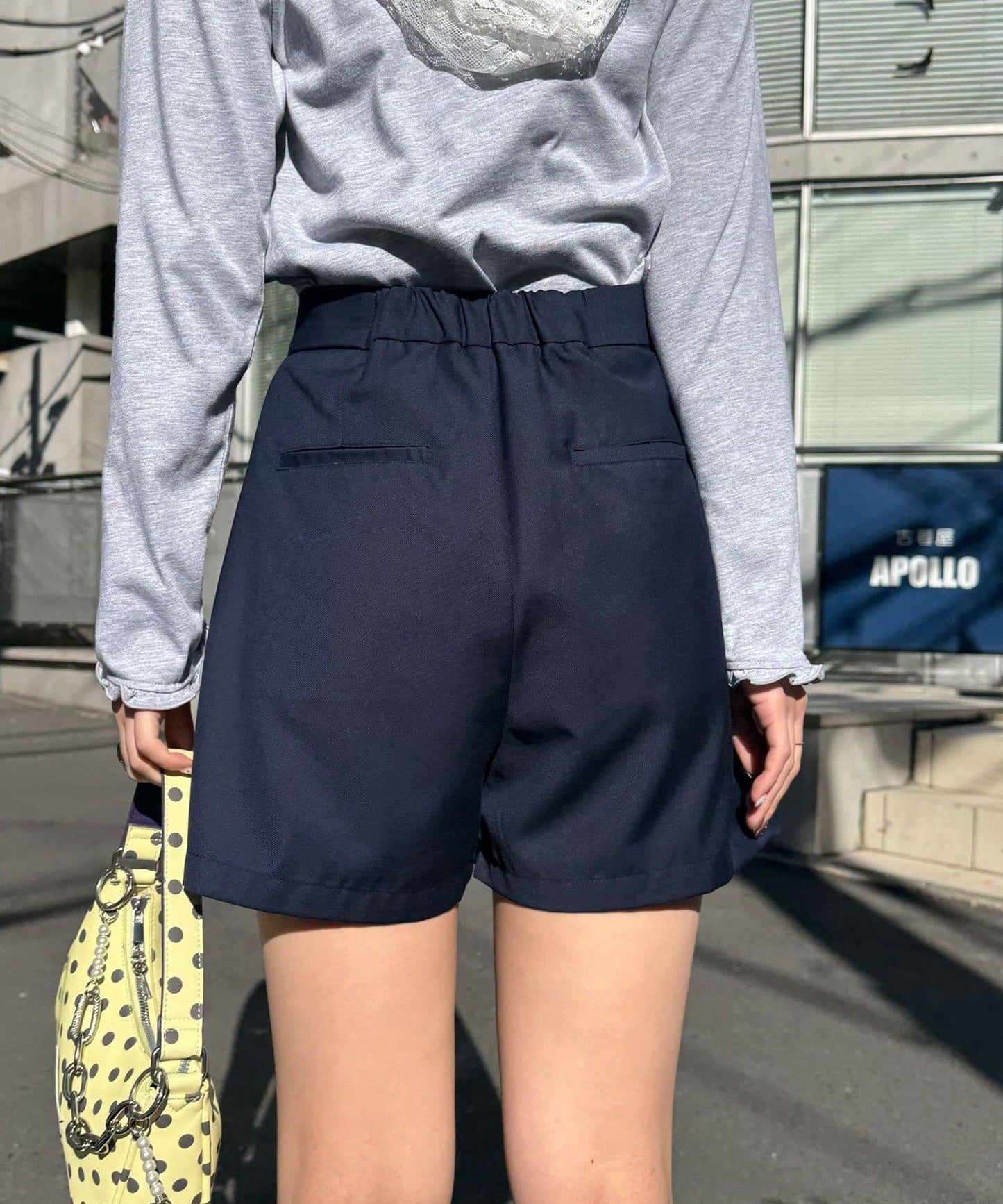 ハイウエスト美脚ショートパンツ/セットアップ