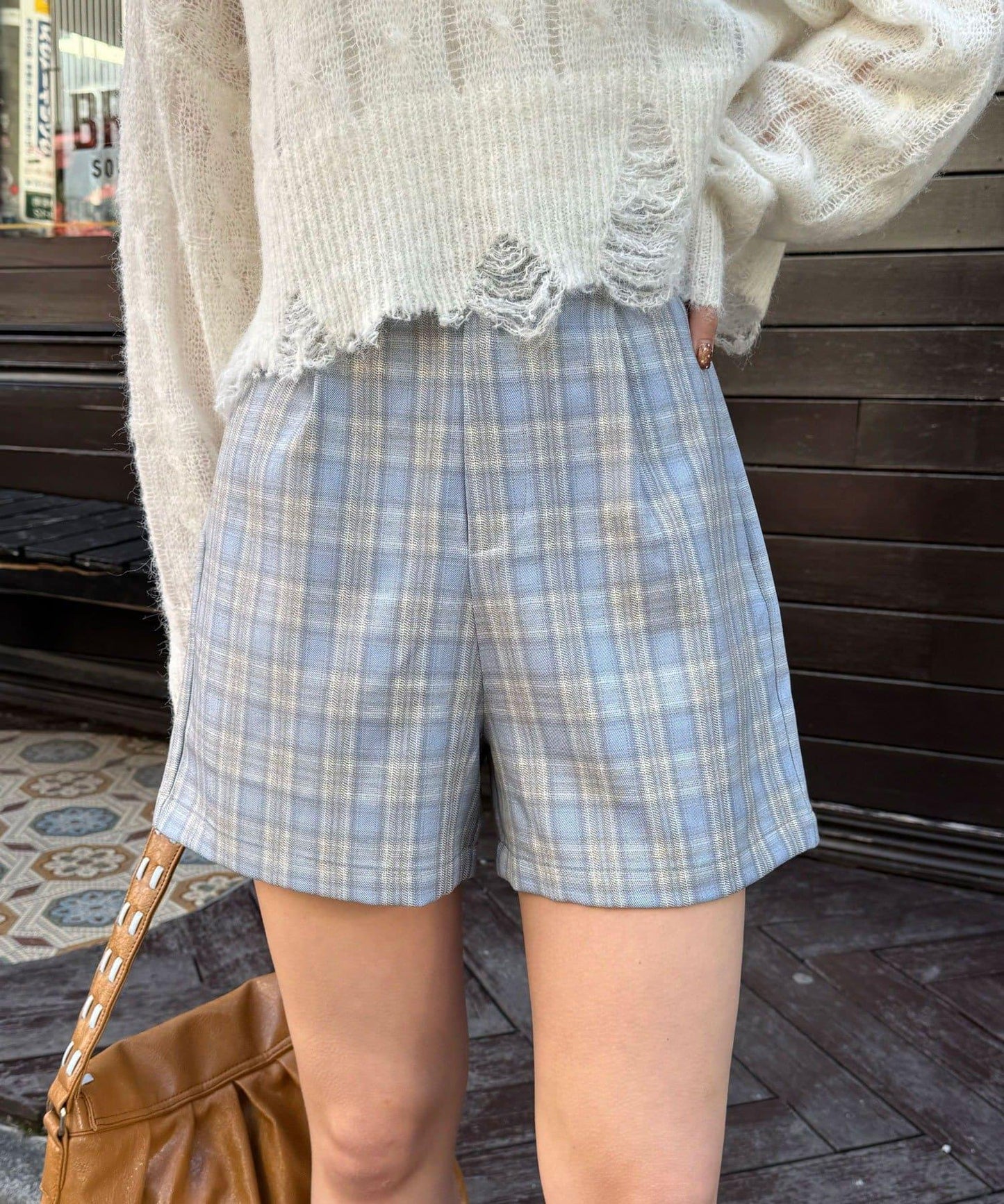 ハイウエスト美脚ショートパンツ/セットアップ