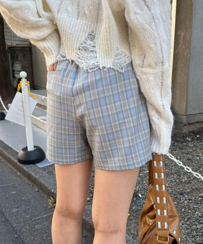 ハイウエスト美脚ショートパンツ/セットアップ